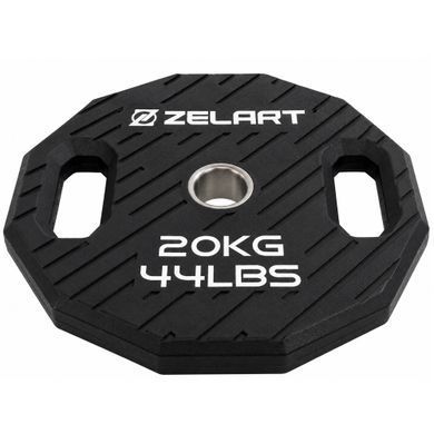 Блины диски TPU 2 Handle металлическая втулка Zelart TA-6996-20 &oslash;51мм 20кг черный