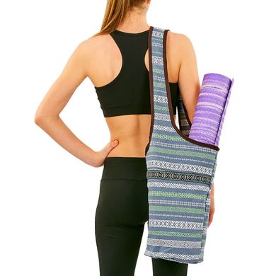 Сумка для фитнеса и йоги через плечо Yoga bag KINDFOLK FI-8364-3, серый