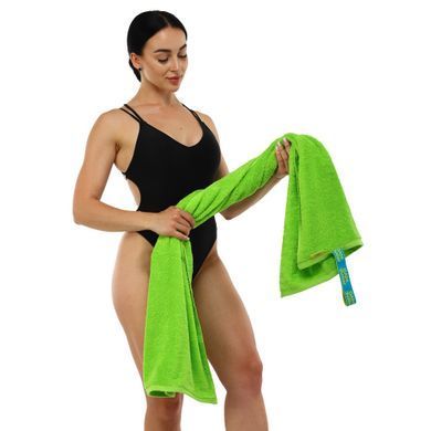 Полотенце спортивное из микрофибры MadWave COTTON SOFT TERRY M0762012 цвет синий