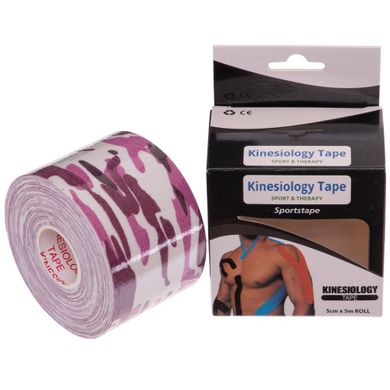 Кинезио тейп для лица и тела Kinesio tape Zelart BC-0474-5 размер 5смх5м цвета в ассортименте