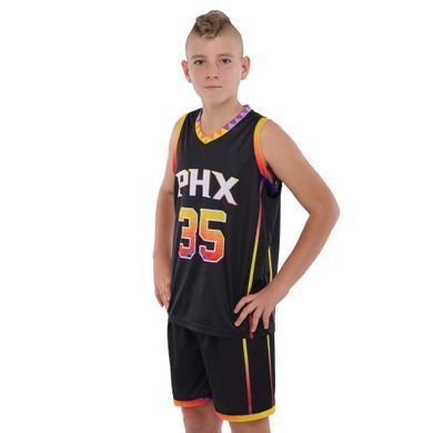 Форма баскетбольная детская NBA клуб Phoenix Suns 35 BA-9830 размер XL цвет черный-желтый
