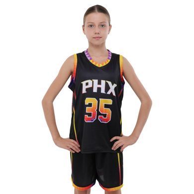 Форма баскетбольная детская NBA клуб Phoenix Suns 35 BA-9830 размер XL цвет черный-желтый