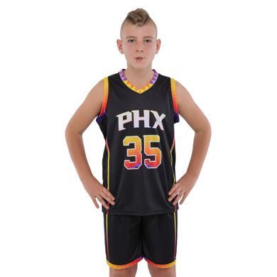 Форма баскетбольная детская NBA клуб Phoenix Suns 35 BA-9830 размер XL цвет черный-желтый