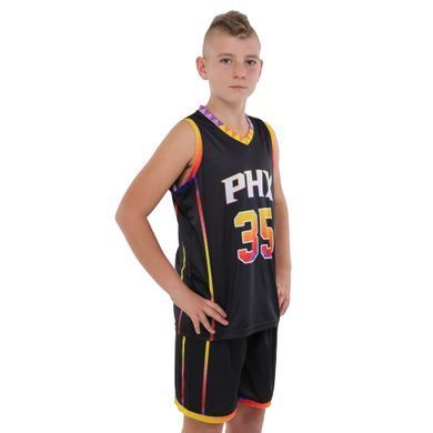 Форма баскетбольная детская NBA клуб Phoenix Suns 35 BA-9830 размер XL цвет черный-желтый