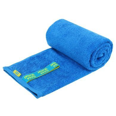 Полотенце спортивное из микрофибры MadWave COTTON SOFT TERRY M0762012 цвет синий