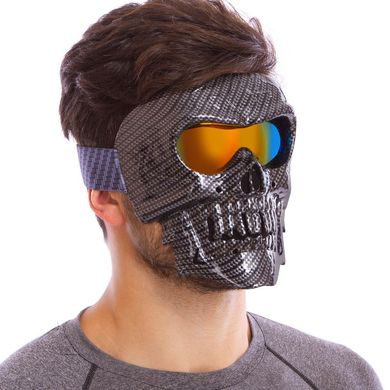 Очки для мотоцикла защитные (маска полулицевая) Череп MZ-5, Серый