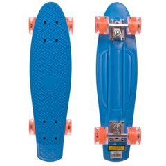 Скейтборд пластиковый Penny LED WHEELS 56 см со светящимися колесами SK-5672-2, Синий