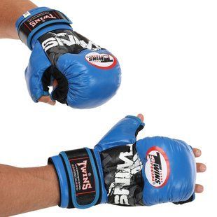 Рукавиці для рукопашного бою TWN TWINS-MMA-Rep розмір 12 унції колір синій-чорний