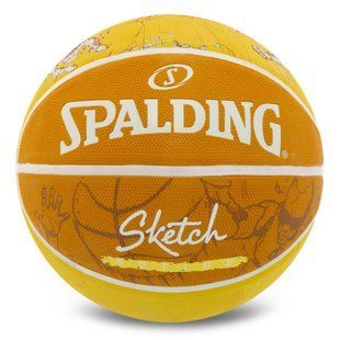 М'яч баскетбольний гумовий SPALDING SKETCH CRACK 84450Y колір жовтий