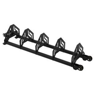 Стойка горизонтальная для бамперных блинов дисков передвижная Bumper Plate Rack Mdbuddy TA-1691 размер-130x30x26см черный