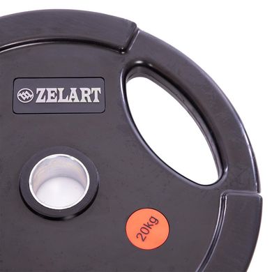 Блины (диски) обрезиненные 20 кг с тройным хватом d-51мм Z-HIT Zelart TA-5160-20
