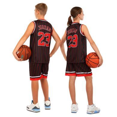 Форма баскетбольная детская NBA клуб Chicago Bulls 23 BA-6603 размер S цвет черный-красный