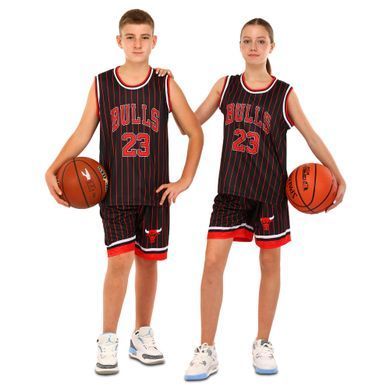 Форма баскетбольная детская NBA клуб Chicago Bulls 23 BA-6603 размер S цвет черный-красный