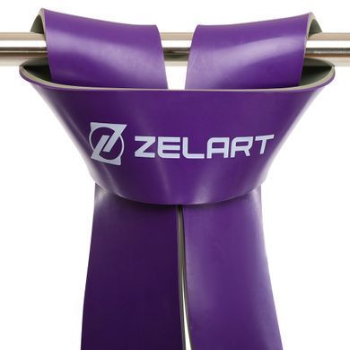 Гума петля для підтягувань та тренувань стрічка силова Zelart POWER LOOP FI-5439-6 колір фіолетовий