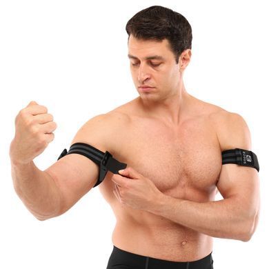 Ленты для тренировок бицепса BFR ремни Kaatsu OCCLUSION BANDS EZOUS C-09 цвет черный-серый
