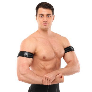 Ленты для тренировок бицепса BFR ремни Kaatsu OCCLUSION BANDS EZOUS C-09 цвет черный-серый