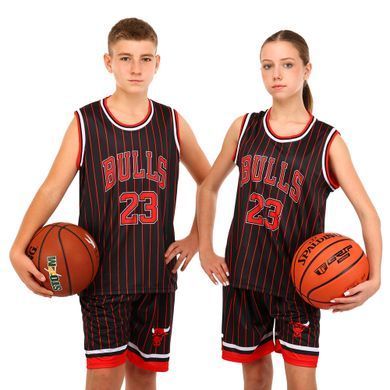 Форма баскетбольная детская NBA клуб Chicago Bulls 23 BA-6603 размер S цвет черный-красный