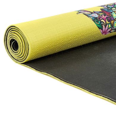 Мат для йоги (Yoga mat) двухслойный 3мм Record FI-7157-6, Жовтий