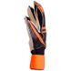 Перчатки футбольные с защитными вставками на пальцы черно-оранжевые FB-900, 9