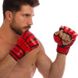Рукавички для змішаних єдиноборств MMA PU ZELART червоні BO-1394, S