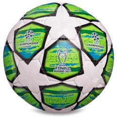 Мяч для футбола №5 PU CHAMPIONS LEAGUE бело-зелёный FB-0149-1