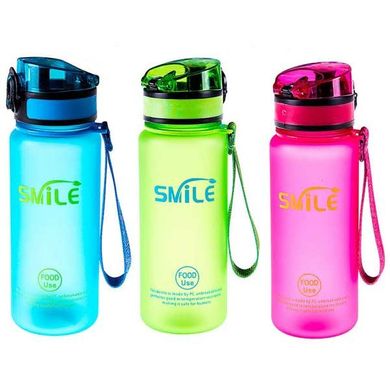 Спортивная бутылка для воды SMILE 500мл 8809, Зеленый