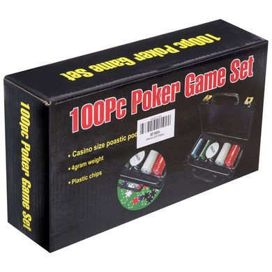 Покер набор для игры в покер 100 фишек в пластиковом кейсе 100S-2E