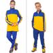 Костюм для тренировок по футболу (спортивный костюм) LD-2003T, рост 135-140 Сине-желтый