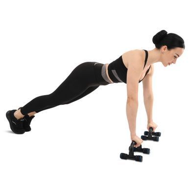 Упори для віджимань 2штуки AOPI AP-398 PUSH-UP BAR 22х15х12см сірий-чорний