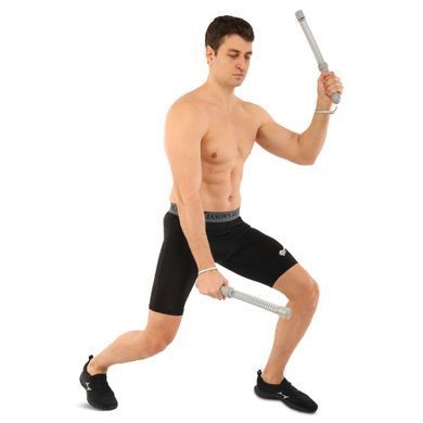 Канат бездротовий силовий тренажер 2в1 Cordless training battle rope Zelart FI-5873 сірий