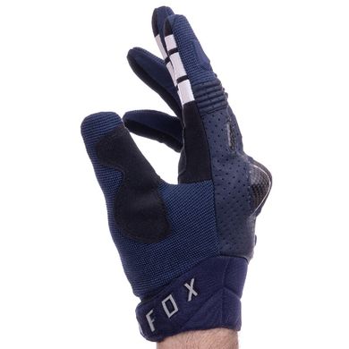 Мотоперчатки комбинированные FOX синие F-02, M
