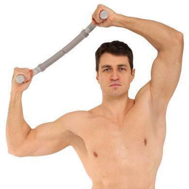 Канат бездротовий силовий тренажер 2в1 Cordless training battle rope Zelart FI-5873 сірий