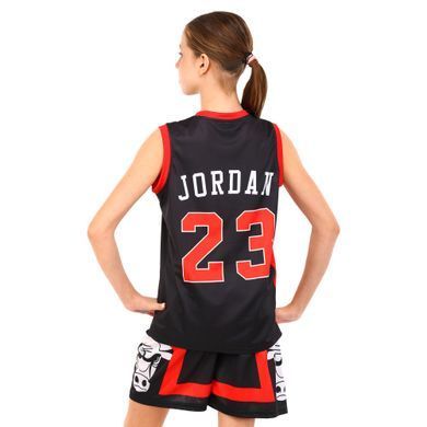 Форма баскетбольна дитяча NBA клуб Chicago Bulls 23 BA-6608 розмір XL колір чорний-червоний