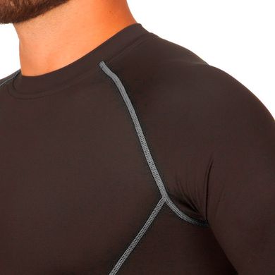 Комплект компрессионный рашгард штаны мужской черно-серый LD-1001-LD-1201, XL