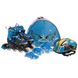 Комплект (роликовые коньки, защита, шлем, сумка) JINGFENG синий SK-180, 31-34