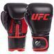 Рукавиці боксерські на липучці PU UFC Myau Thai Style UHK-69673 12 унцій чорний
