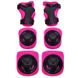 Комплект защиты для роликов (наколенники налокотники перчатки) HYPRO HP-SP-B101A, Розовый M (8-12 лет)