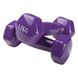 Гантели виниловые для фитнеса 2 шт по 1,5 кг 80022-V15, Фиолетовый