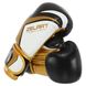 Кожаные перчатки для бокса Zelart CONTENDER 2.0 VL-8202 на липучке черно-золотые, 10 унций