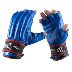 Снарядные перчатки шингарты кожаные Everlast синие MA-EV-LMB