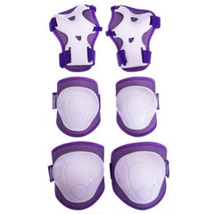 Детская защита для роликов (наколенники налокотники перчатки) HYPRO фиолетовая HP-SP-B108, S (3-7 лет)