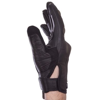 Перчатки для мотоцикла кожаные MADBIKE черные MAD-59, L