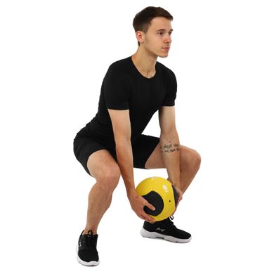 Медбол мяч медицинский Medicine Ball Zelart FI-5121-6 6кг желтый-черный