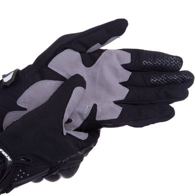 Мото перчатки кожаные с закрытыми пальцами и протектором FOX MS-6802, M