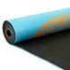 Коврик для фитнеса и йоги замшевый каучуковый двухслойный 3мм Record FI-5662-31, Блакитний