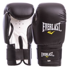Перчатки боксерские перчатки для бокса PVC на липучке ЮНИОР EVERLAST черные MA-0033, 12 унций