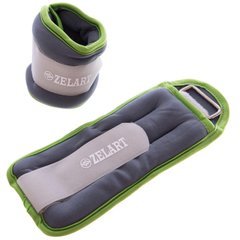 Утяжелители-манжеты для рук и ног 1 кг (2 x 0,5 кг) Zelart FI-5733-1, Салатовый