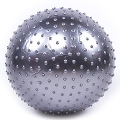 Мяч массажный для фитнеса фитбол 85 см серебро 5415-4GR