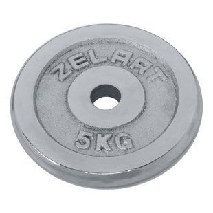 Блины диски хромированные Zelart TA-7786-5 31мм 5кг хром