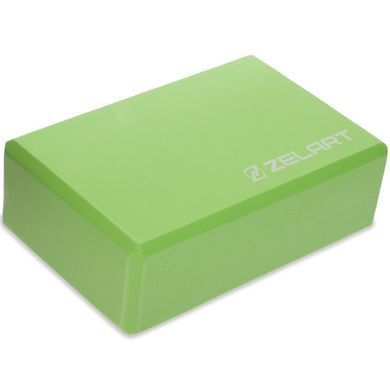 Блок для йоги Zelart FI-2572 колір салатовий